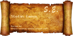 Stefán Emese névjegykártya